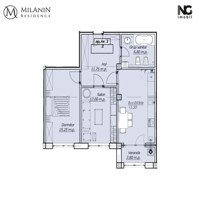Milanin Residence: Последняя квартира на 70 кв2 по специальной цене в 690€/m2 ®