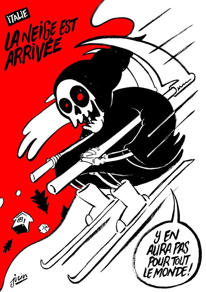 Мэр города в Италии, где лавина обрушилась на отель, подаёт иск на Charlie Hebdo