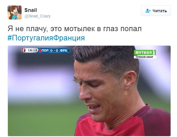 Плачущего Роналду и ночную бабочку превратили в мем