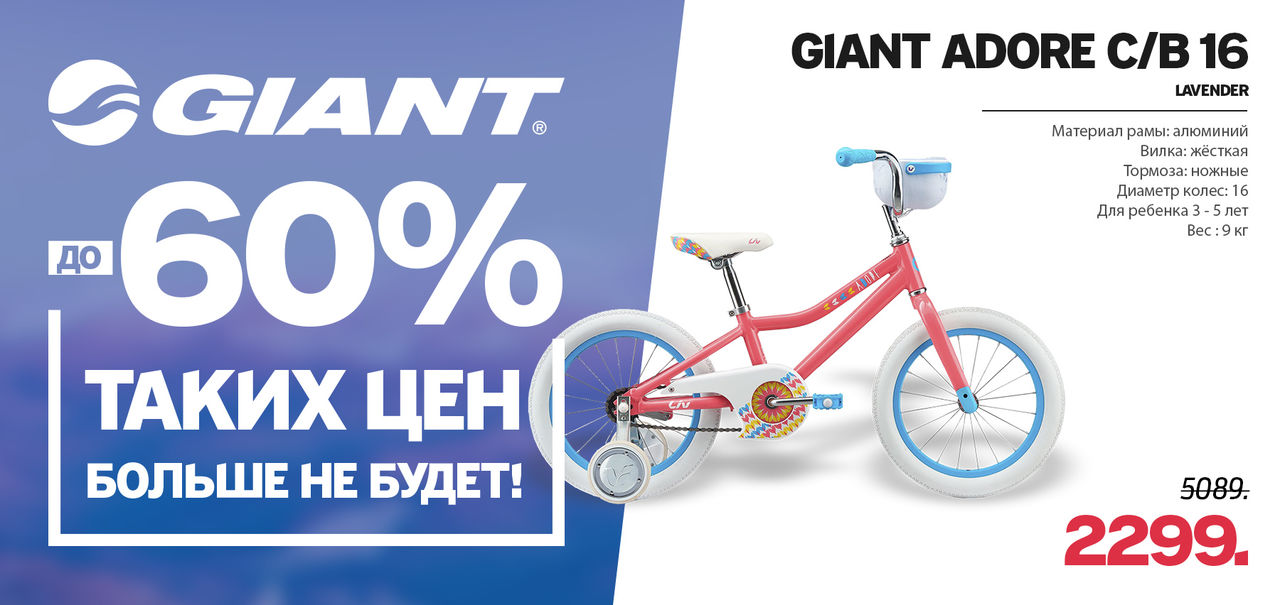 Giant: Скидки до - 60%, ликвидация коллекции 2019 ®