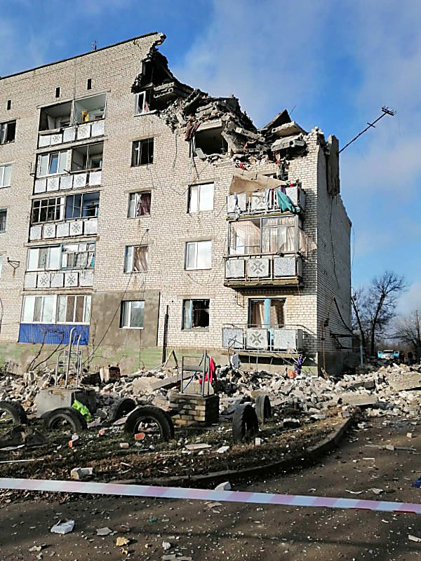 В Николаевской области в результате взрыва газа разрушены два этажа жилого дома
