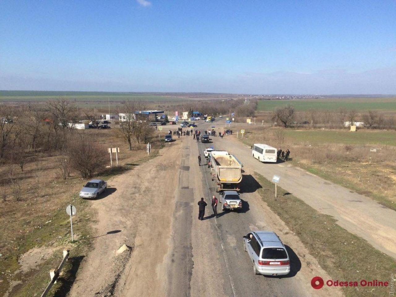 Жители Украины устроили протест на трассе Одесса-Кишинёв