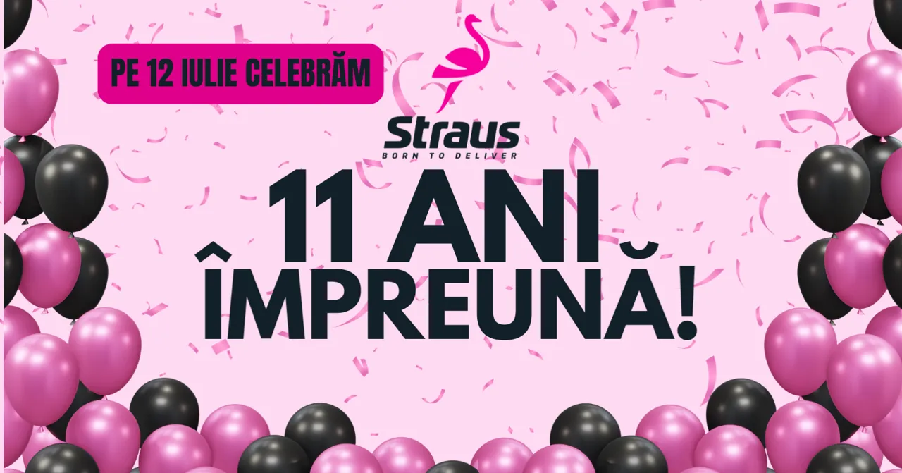 Straus celebrează 11 ani: Cadouri, surprize și livrare cu spirit de sărbătoare
