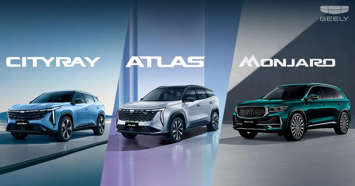 Monjaro, Atlas și Cityray sunt disponibile în condiții speciale de la Geely — marca nr. 1 în Republica Moldova
