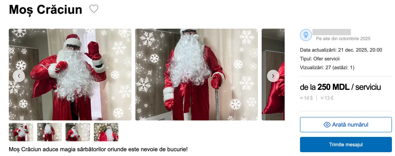 Moș Crăciun cu 12 euro: Ce caută moldovenii în sezonul sărbătorilor