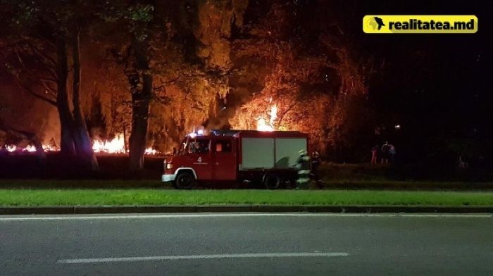 Ночью у аэропорта Кишинева горела растительность