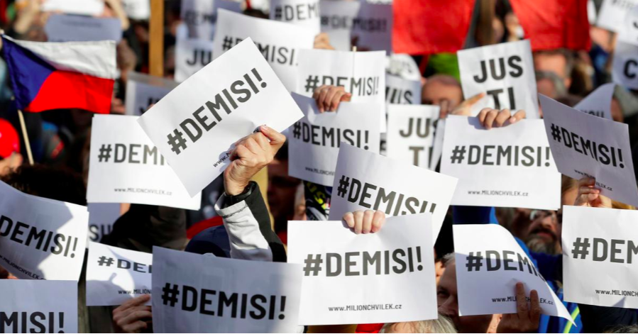 В Чехии прошли антиправительственные митинги