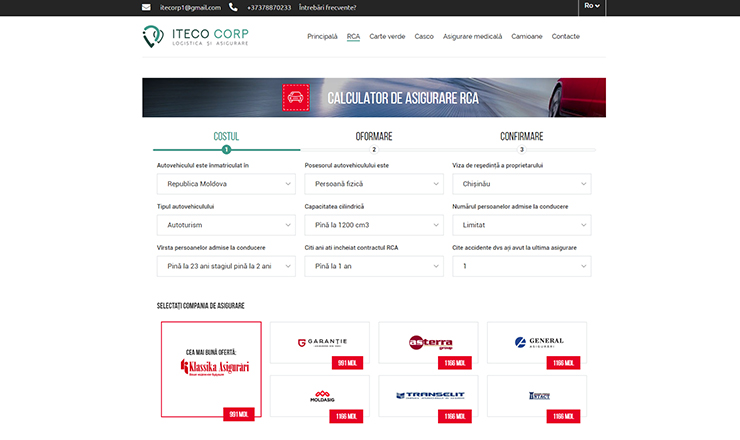 Быстрое онлайн оформление страховых услуг вместе с Iteco.md ®