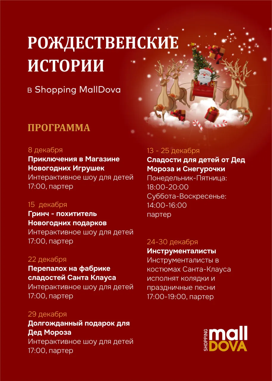 Рождественские истории в Shopping MallDova