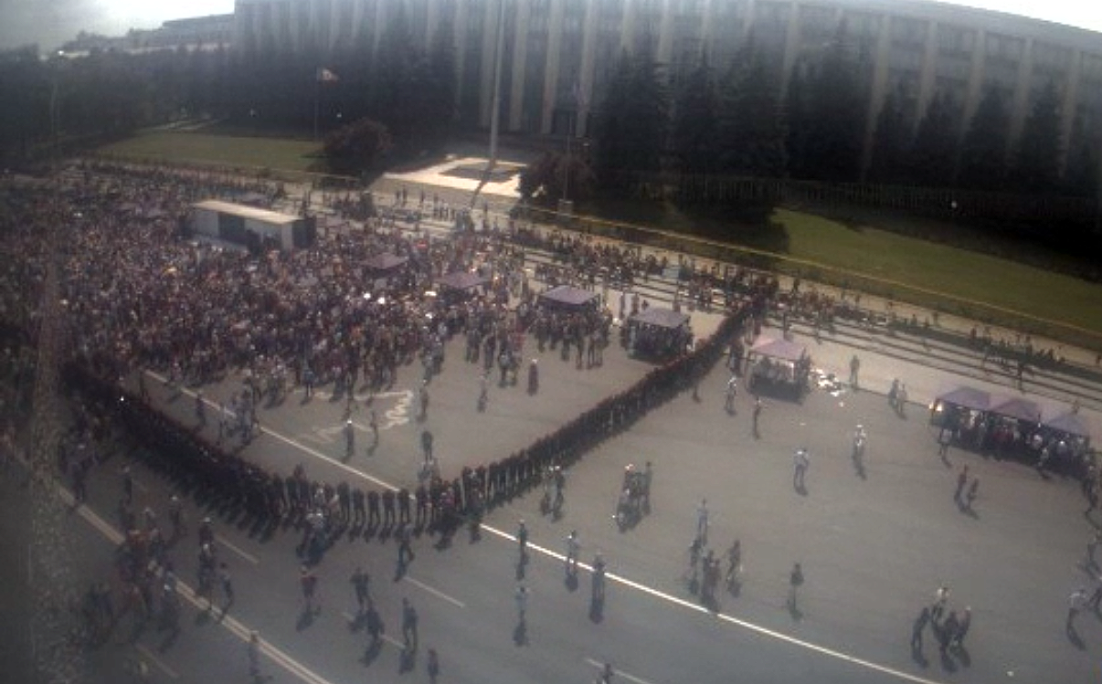 В центре Кишинева прошел протест
