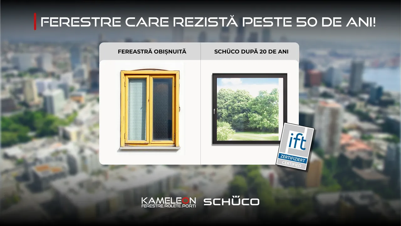 Kameleon: Ferestre din aluminiu Schüco – viitorul construcțiilor este deja aici