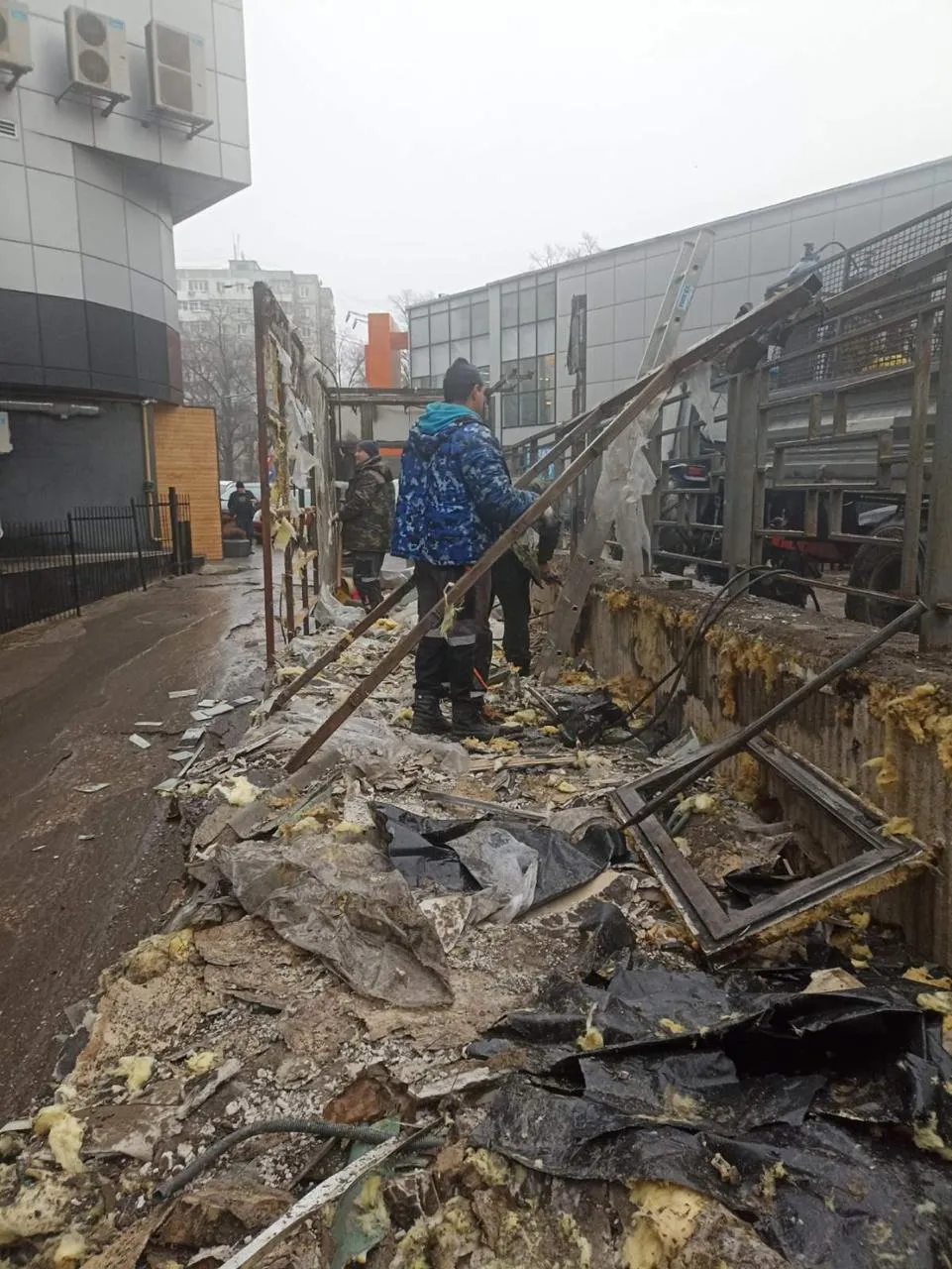 O construcție neautorizată din sectorul Botanica al Capitalei, demolată