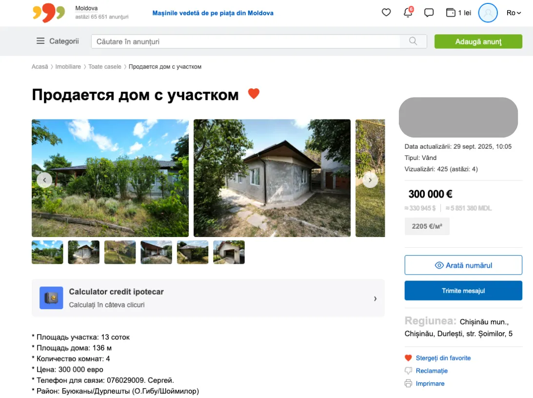 Case mai mari, prețuri mai mici, la 50 km de Capitală