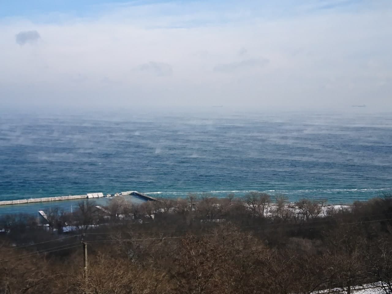В Одессе море "закипело" из-за мороза