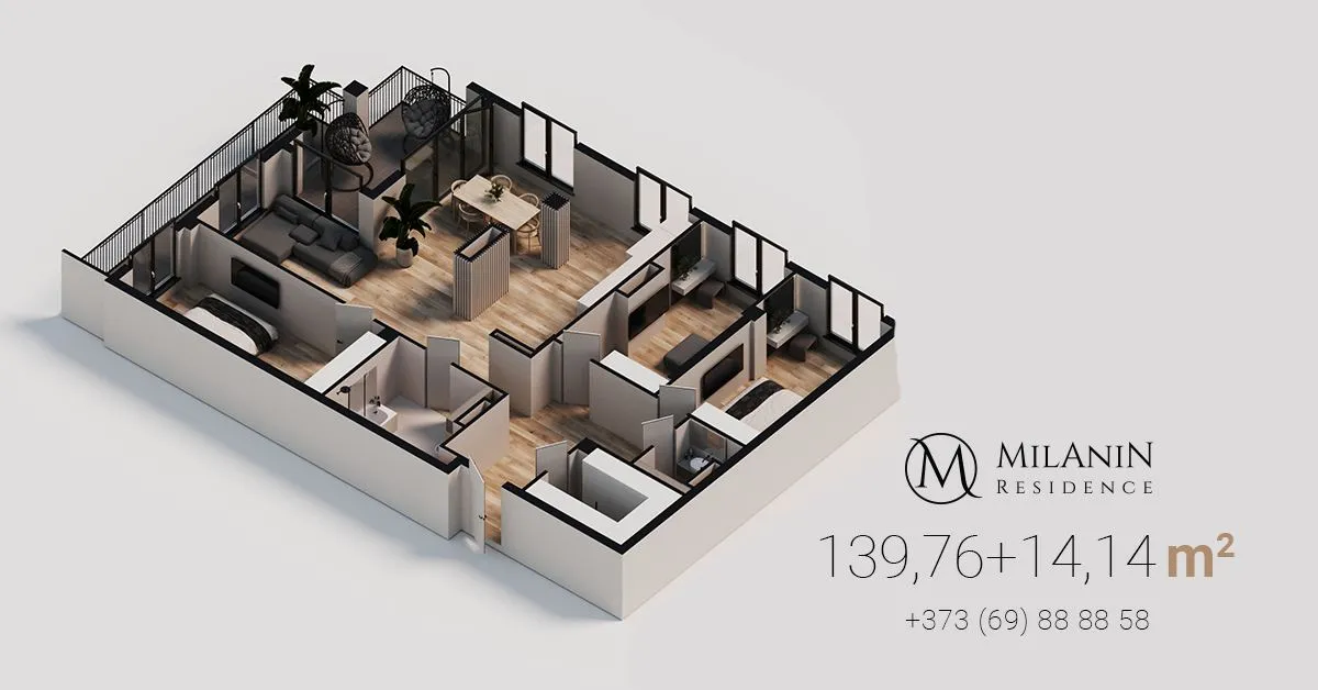 Milanin Residence: восхитительная квартира в центре Кишинева