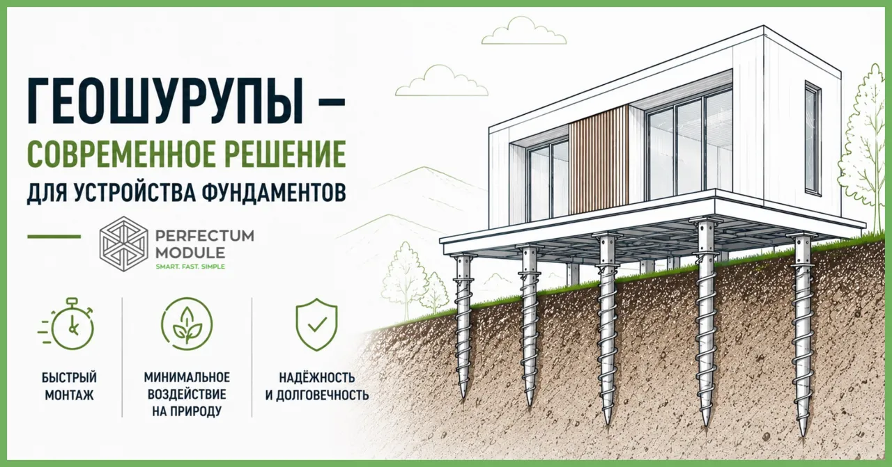 Perfectum Module: Геошурупы - современное решение для устройства фундаментов