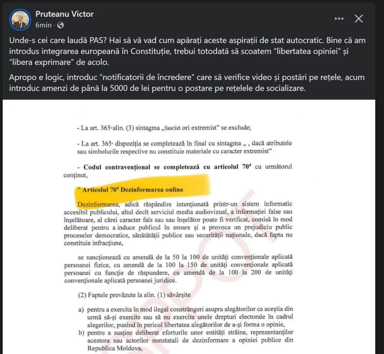 Elena Dragalin critică PAS: Interesul propriu pe primul loc