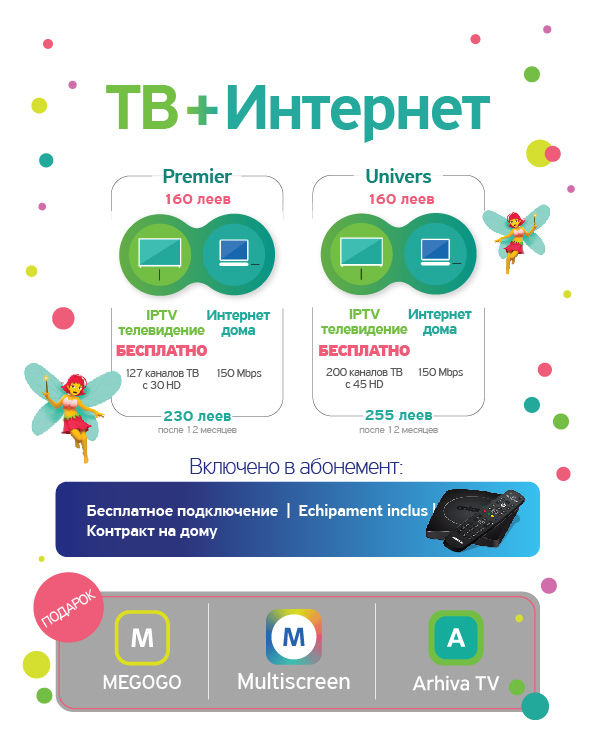 Один год бесплатного цифрового телевидения от Moldtelecom ®