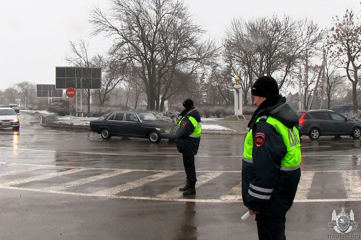 Сотрудницы ГАИ необычным образом поздравили автовладельцев в Бендерах с 23 февраля
