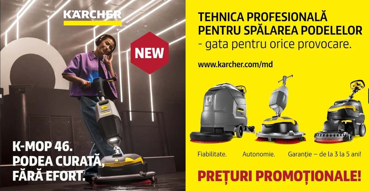 Kärcher: Podele curate fără efort, cu tehnică profesională la preț promoțional