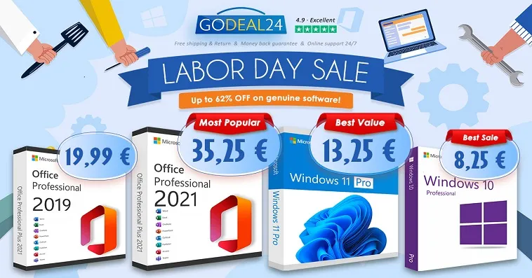 GoDeal24: Обновите свой ПК с пожизненной лицензией на Windows 11 и Microsoft Office 2021 всего за 10€