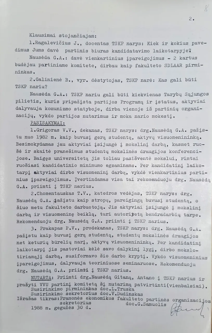 Президент Литвы Науседа в 1988 году вступил в КПСС