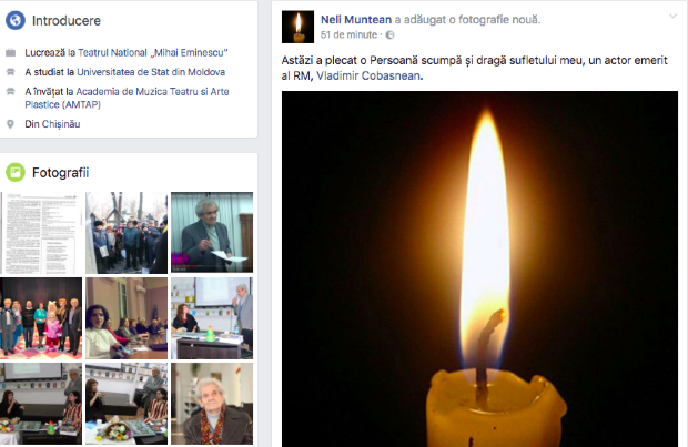 Cel mai vârstnic actor al Teatrului Național, maestrul Vladimir Cobăsnean, s-a stins din viață