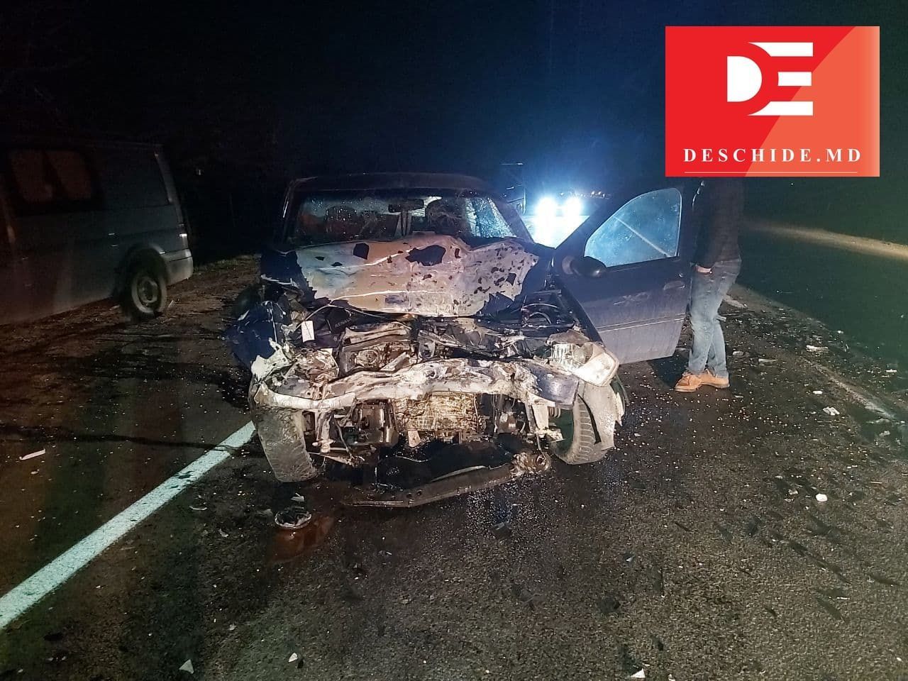 В Рышканском районе произошла авария: водитель получил травмы