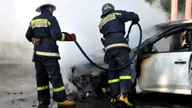 Автомобиль сгорел на леушенской трассе под Сурученами: пострадавших нет