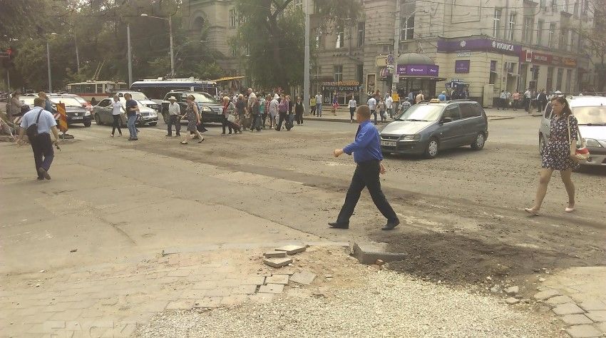 Как выглядит бульвар Штефана чел Маре в процессе ремонта