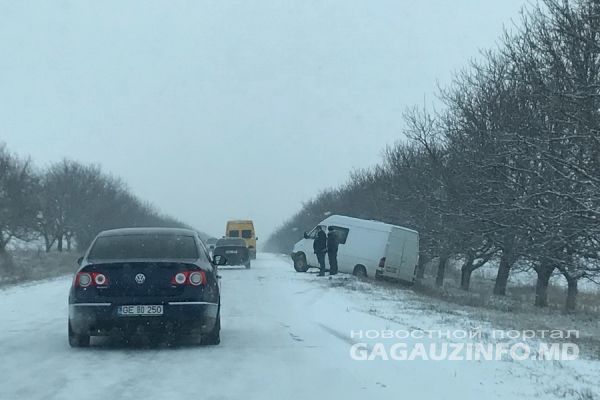 Три ДТП произошло в Гагаузии из-за выпавшего снега