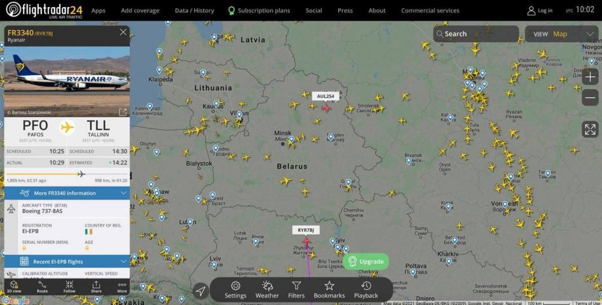 Wizz Air и Austrian Airlines направляют свои рейсы в обход Беларуси