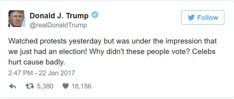 Трамп ответил участникам протестов против него