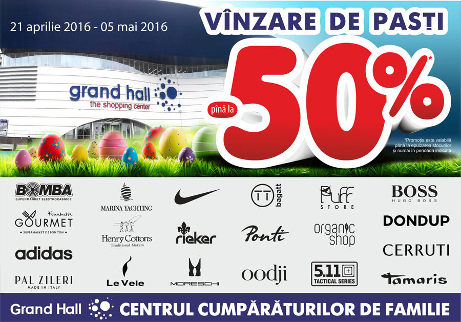 Grand Hall: скидки до 50% ко дню Светлой Пасхи ®