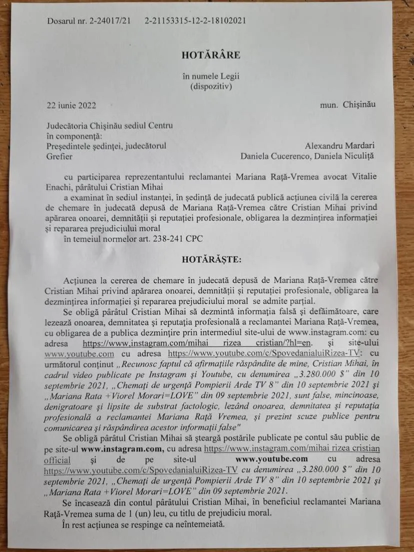 Телеведущая TV8 Марианна Рацэ выиграла суд против Кристиана Ризи