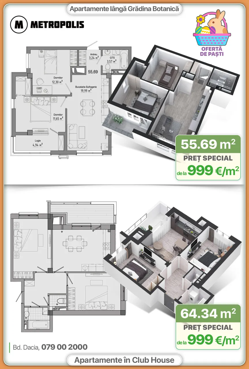 Metropolis: Reședință, complex rezidențial - ultimele apartamente la 999 €/m²