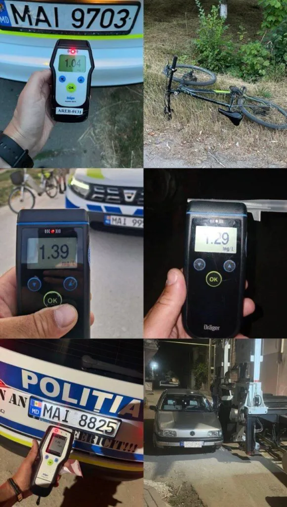 Polițiștii au oprit un biciclist în stare de ebrietate: Nivelul de alcool a depășit norma admisă de nouă ori