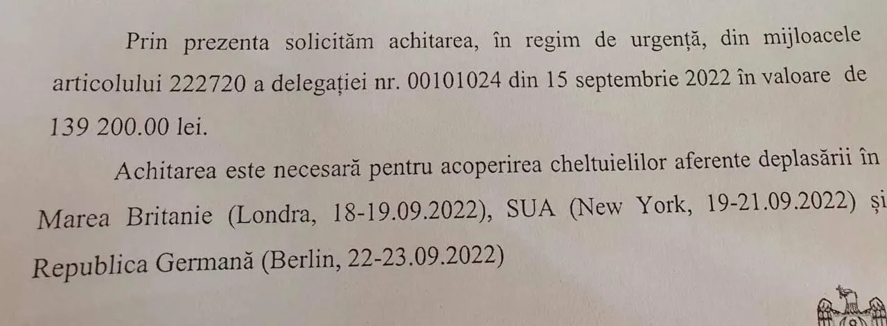 Кику: Расходы Санду на поездки на этой неделе составят 139 200 леев