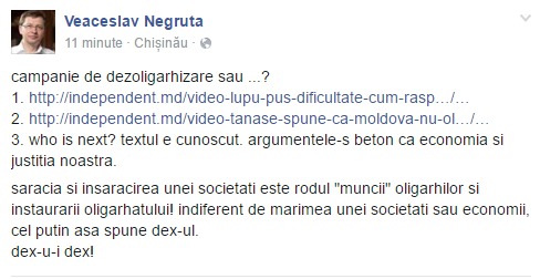 Negruța îi contrazice pe Tănase și Lupu: Sărăcia unei societăți este rodul muncii oligarhilor