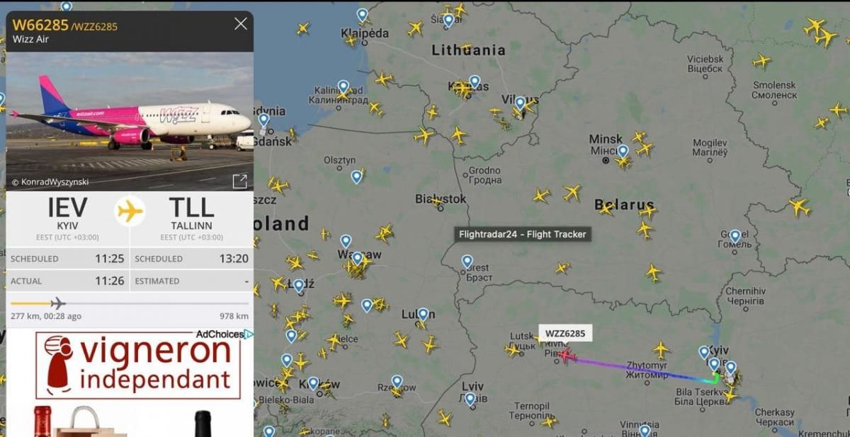 Wizz Air и Austrian Airlines направляют свои рейсы в обход Беларуси