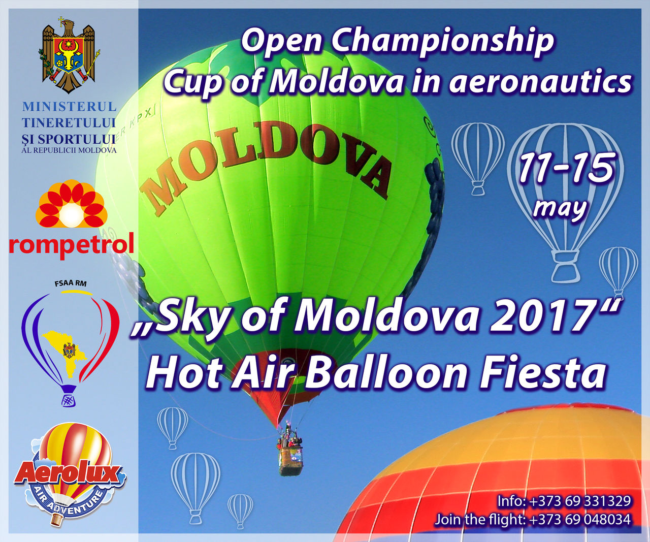 В Молдове пройдет впервые открытый чемпионат по воздухоплавательному спорту