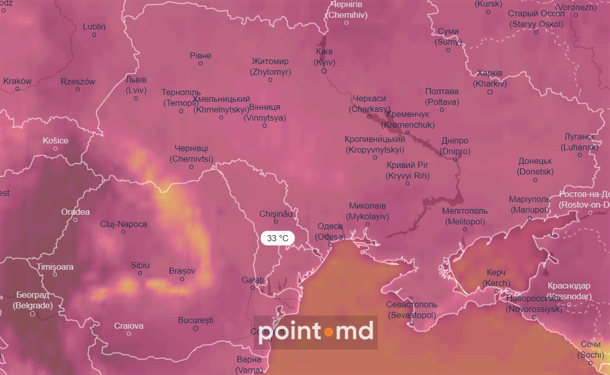 В Молдове объявлен "желтый" уровень метеоопасности из-за жары