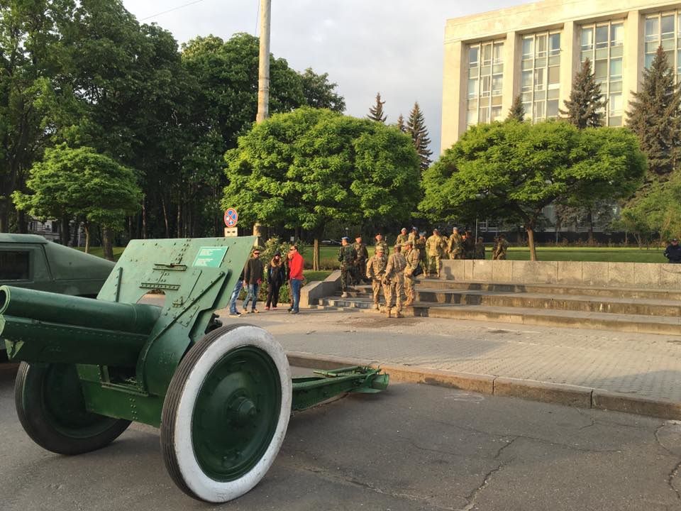 В центре Кишинева выставлена американская военная техника