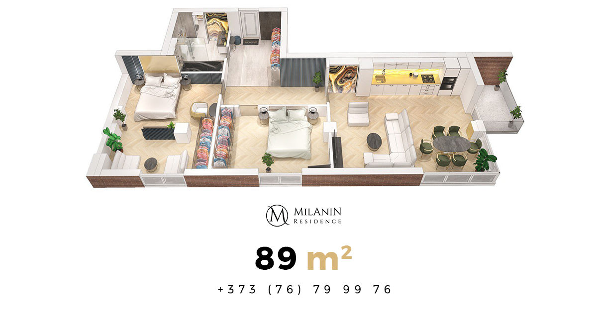 Milanin С. Лазо: Весенние скидки -10% на квартиры 89м2