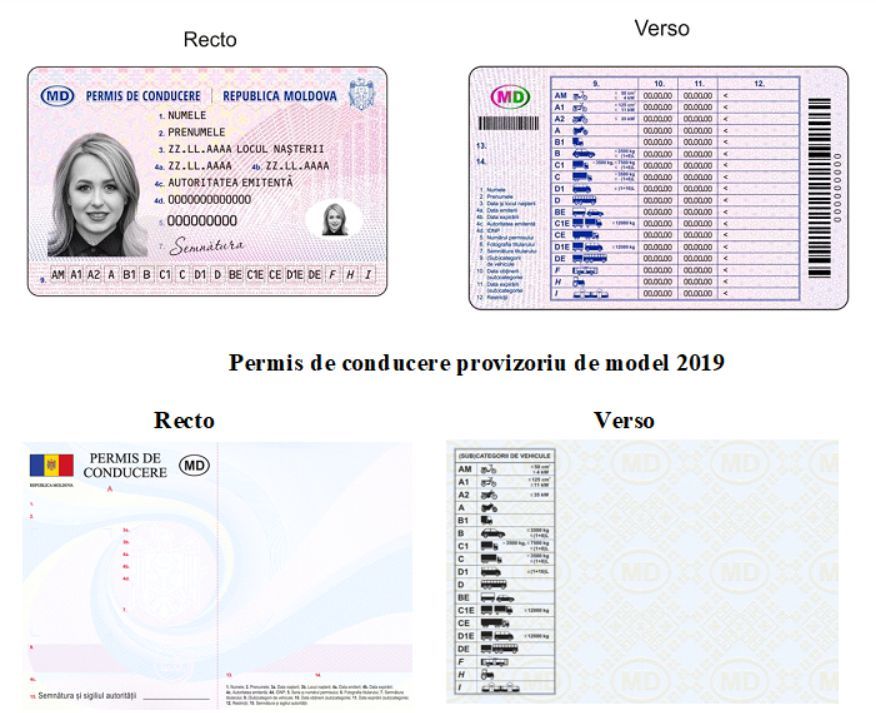 Водительское удостоверение молдова образец
