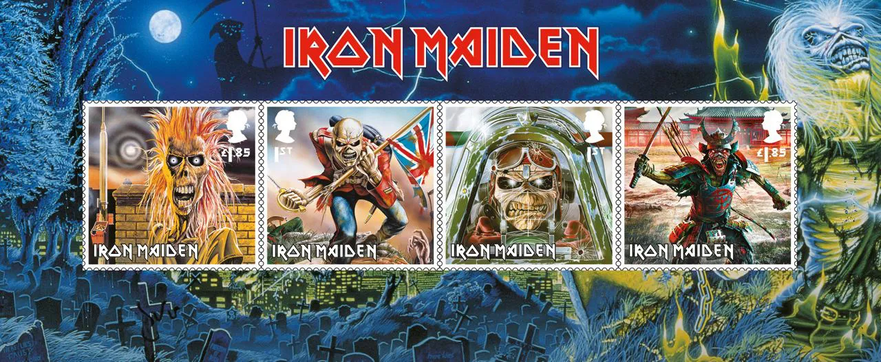 Музыкантов Iron Maiden запечатлели на почтовых марках Британии