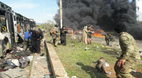В Сирии произошел сильный взрыв во время эвакуации мирных жителей