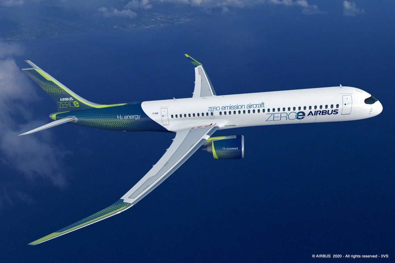Airbus представил концепты самолетов с нулевым уровнем выбросов
