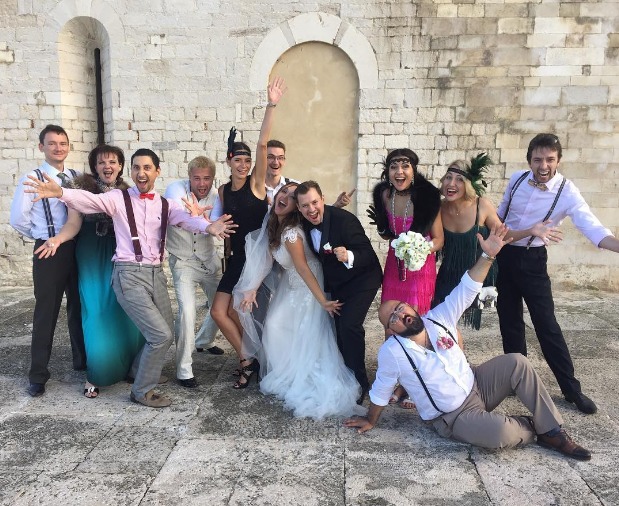 Poze superbe de la nunta lui Andrei Gaidulean din Italia