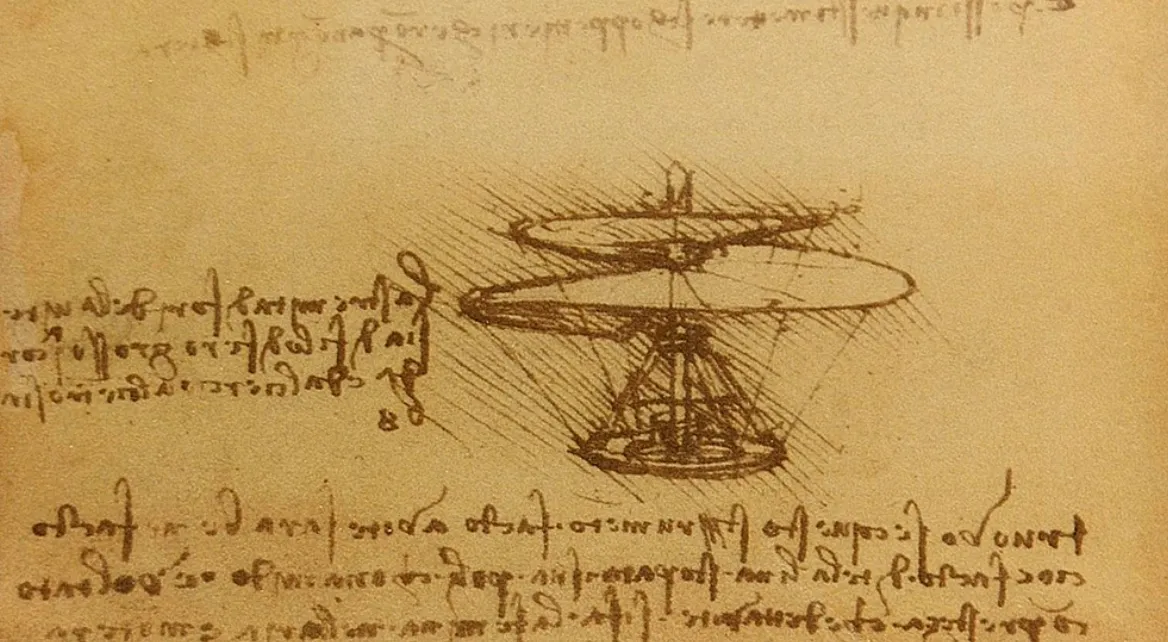 Elicopterul lui Leonardo da Vinci s-a dovedit a fi mai silențios și mai eficient decât dronele moderne